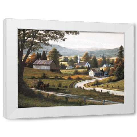 Childhood Memories White Modern Wood Framed Art Print by Saunders, Bill