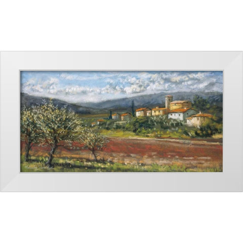 Hillside Olives White Modern Wood Framed Art Print by Surridge, Malcolm
