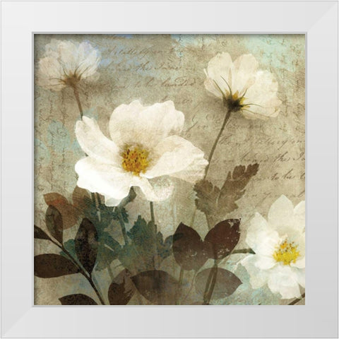 Anemone I White Modern Wood Framed Art Print by Mallett, Keith