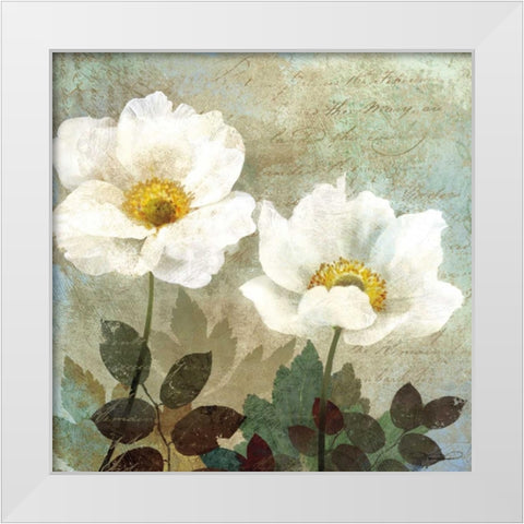 Anemone II White Modern Wood Framed Art Print by Mallett, Keith