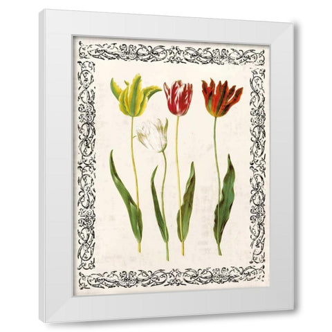 Spring Blooms I White Modern Wood Framed Art Print by Berg, Sabine