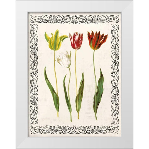Spring Blooms I White Modern Wood Framed Art Print by Berg, Sabine
