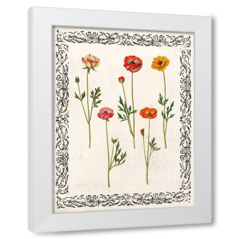 Spring Blooms II White Modern Wood Framed Art Print by Berg, Sabine
