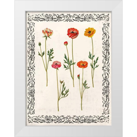 Spring Blooms II White Modern Wood Framed Art Print by Berg, Sabine
