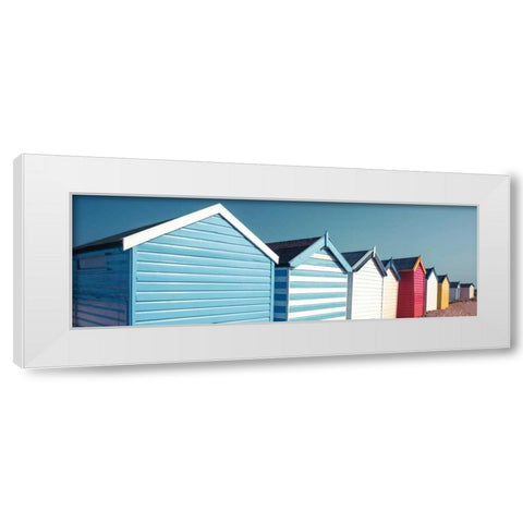 Beach Buddies White Modern Wood Framed Art Print by Frank, Assaf
