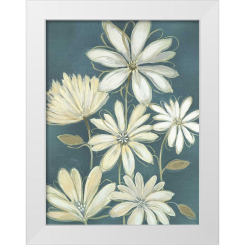 Opposites Attract I White Modern Wood Framed Art Print by Maria