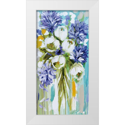 Summer Glow White Modern Wood Framed Art Print by Brooks, Amanda J.