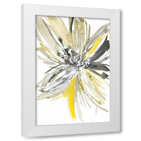 A Sunny Bloom White Modern Wood Framed Art Print by Meyers, Rebecca