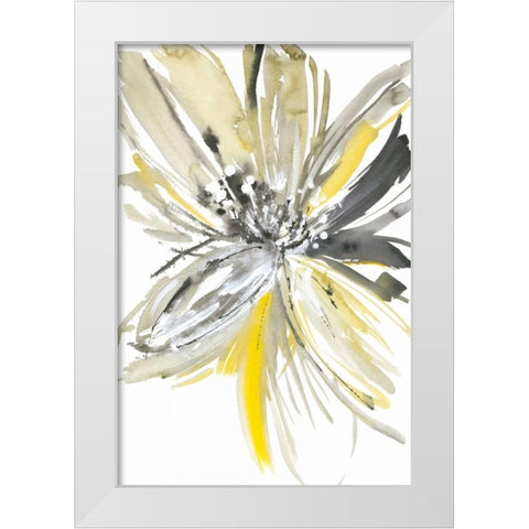 A Sunny Bloom White Modern Wood Framed Art Print by Meyers, Rebecca