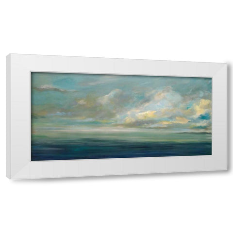 Shoreline White Modern Wood Framed Art Print by Parker, Karen Lorena