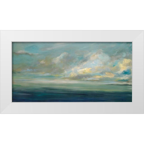 Shoreline White Modern Wood Framed Art Print by Parker, Karen Lorena