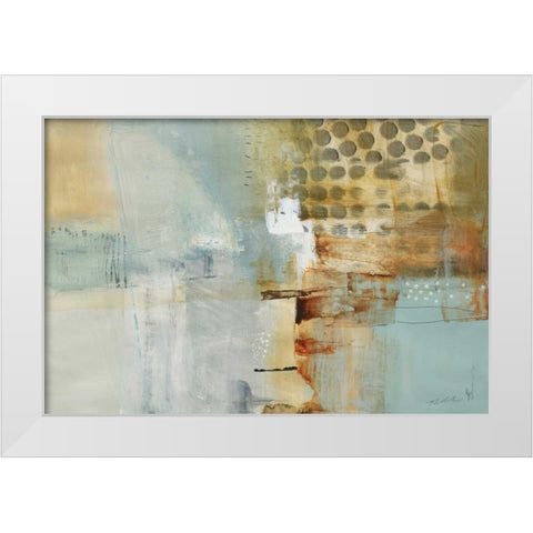 A Million Times Apart White Modern Wood Framed Art Print by Barnes, Natasha