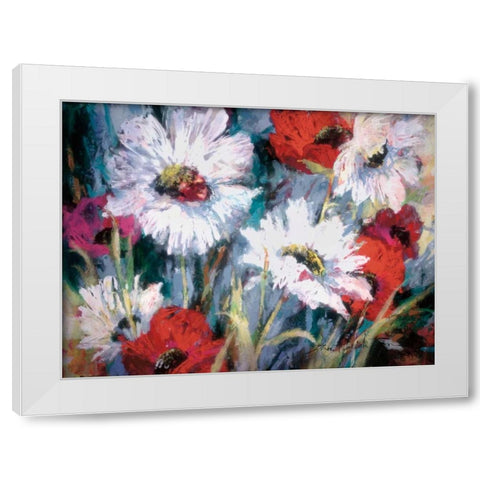 Tangled Garden II White Modern Wood Framed Art Print by Heighton, Brent