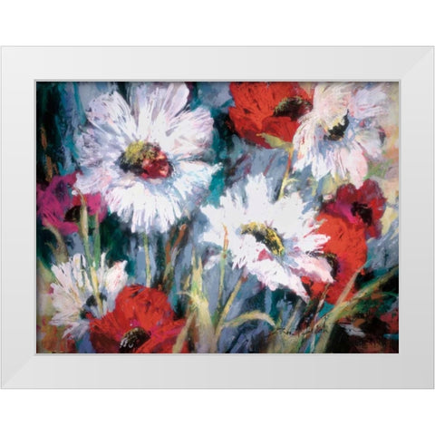 Tangled Garden II White Modern Wood Framed Art Print by Heighton, Brent