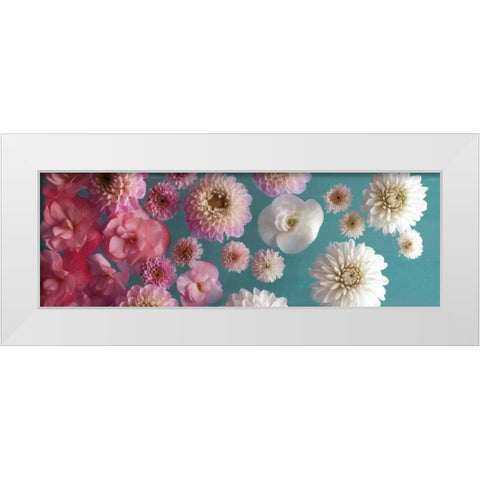 Garden Splash White Modern Wood Framed Art Print by Frank, Assaf