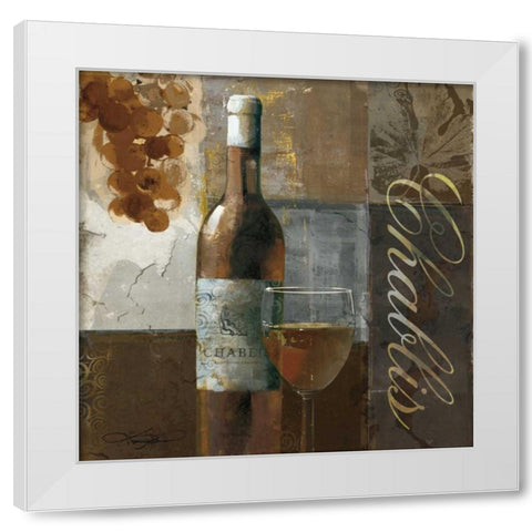 Chablis White Modern Wood Framed Art Print by Mallett, Keith