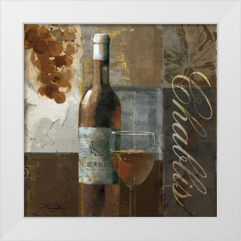Chablis White Modern Wood Framed Art Print by Mallett, Keith