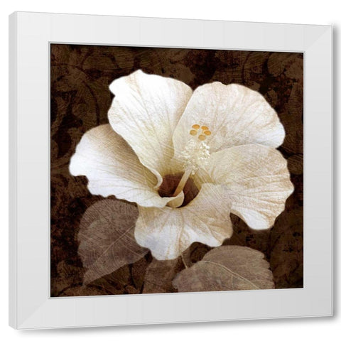 Verdant Blossom White Modern Wood Framed Art Print by Mallett, Keith