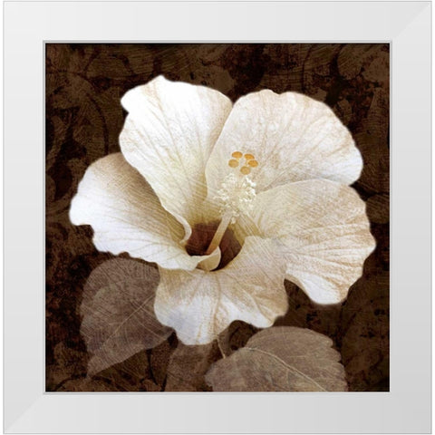 Verdant Blossom White Modern Wood Framed Art Print by Mallett, Keith