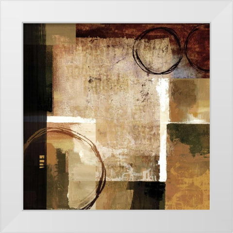 Broadway Rhythm White Modern Wood Framed Art Print by Mallett, Keith