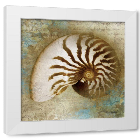 Nautical Beauty White Modern Wood Framed Art Print by Mallett, Keith