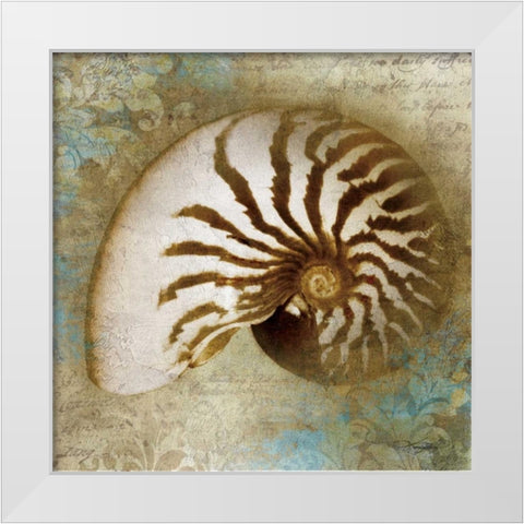 Nautical Beauty White Modern Wood Framed Art Print by Mallett, Keith