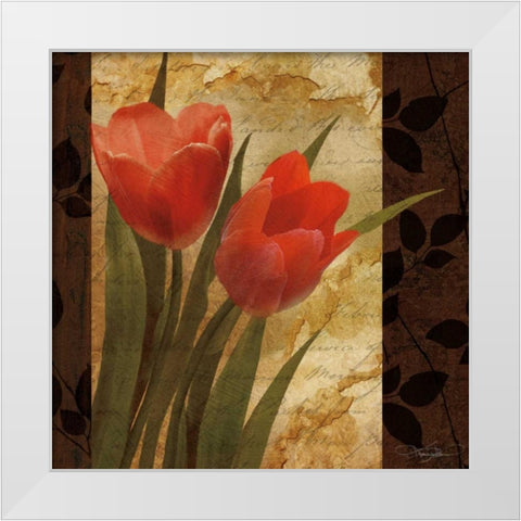 Sonata II White Modern Wood Framed Art Print by Mallett, Keith