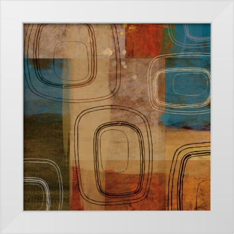 Helios White Modern Wood Framed Art Print by Mallett, Keith