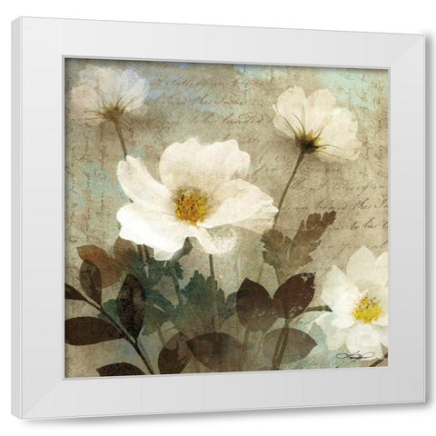 Anemone I White Modern Wood Framed Art Print by Mallett, Keith