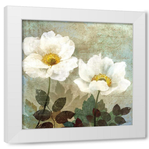 Anemone II White Modern Wood Framed Art Print by Mallett, Keith
