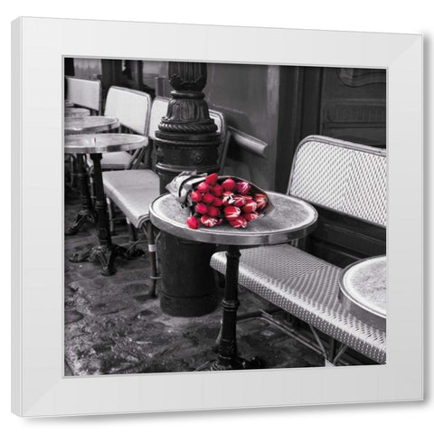 Say It With Flowers I White Modern Wood Framed Art Print by Frank, Assaf