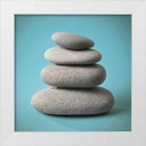 Rock Art II White Modern Wood Framed Art Print by Frank, Assaf