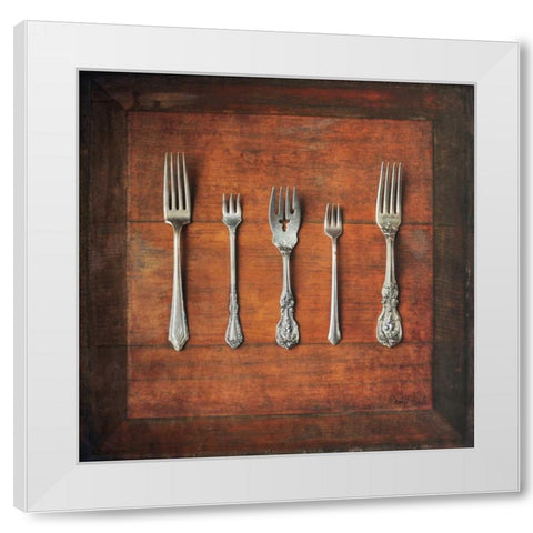 Meal Time I White Modern Wood Framed Art Print by Atria, Cristin
