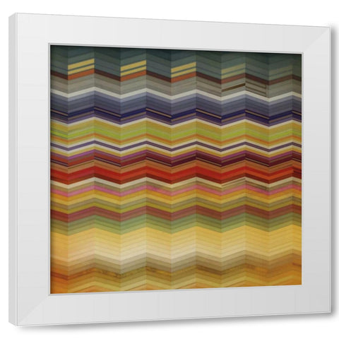 Color and Cadence I White Modern Wood Framed Art Print by Noah