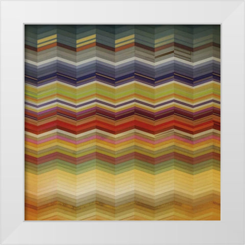 Color and Cadence I White Modern Wood Framed Art Print by Noah