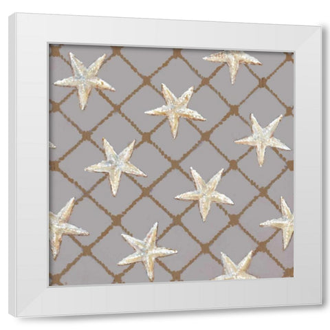 Net Full of Stars White Modern Wood Framed Art Print by Fisk, Arnie