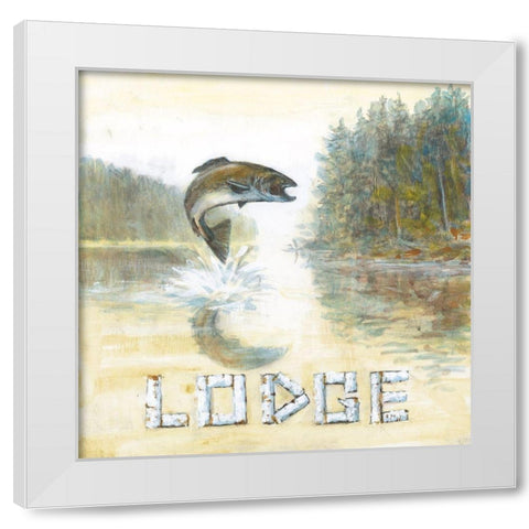 Lodge White Modern Wood Framed Art Print by Fisk, Arnie