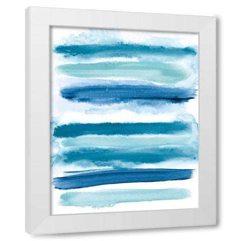 Waves II White Modern Wood Framed Art Print by Vindedzis, Rita