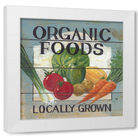 Organic Foods White Modern Wood Framed Art Print by Fisk, Arnie