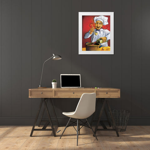 Gerard White Modern Wood Framed Art Print by Rafuse, Will