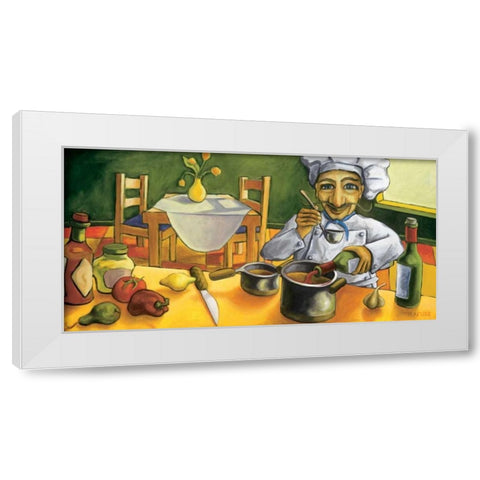 Jean Pierre White Modern Wood Framed Art Print by Rafuse, Will