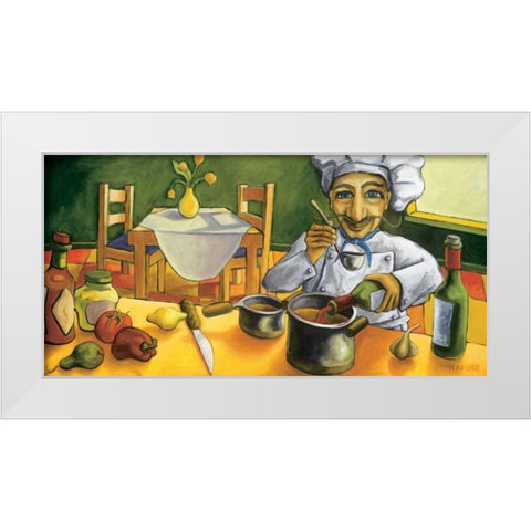 Jean Pierre White Modern Wood Framed Art Print by Rafuse, Will