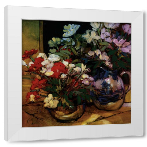 Bouquet for Two White Modern Wood Framed Art Print by Craig, Philip