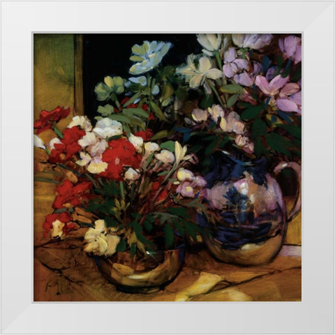 Bouquet for Two White Modern Wood Framed Art Print by Craig, Philip