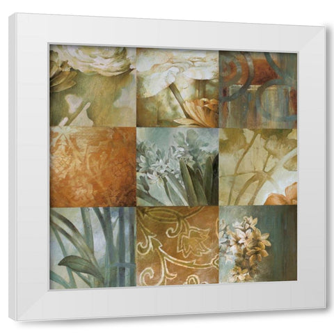 Square Choices White Modern Wood Framed Art Print by Thompson, Linda