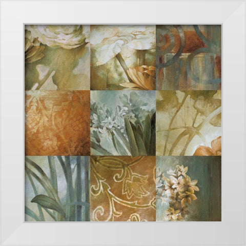 Square Choices White Modern Wood Framed Art Print by Thompson, Linda