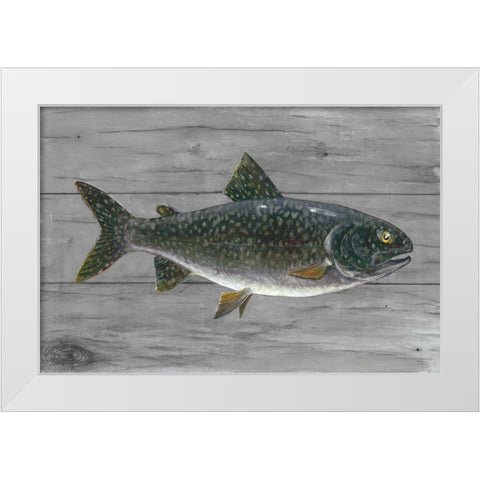 Cold Lake Beauty White Modern Wood Framed Art Print by Fisk, Arnie