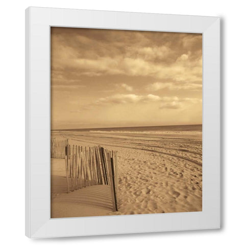 Sand Escape White Modern Wood Framed Art Print by Recent Developments, LLC