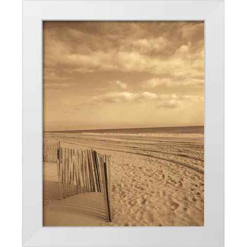 Sand Escape White Modern Wood Framed Art Print by Recent Developments, LLC