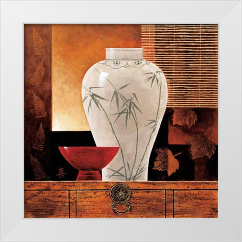 Dynasty I White Modern Wood Framed Art Print by Mallett, Keith